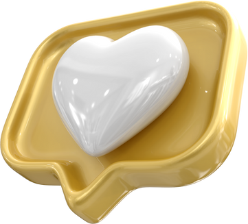 3D like icon . 3D Love icon